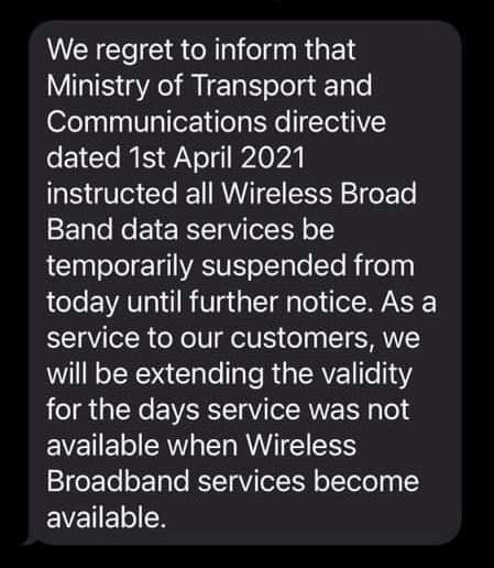 cherryyu2017's tweet photo. Not only mobile internet,now all broadband wireless connection will also shut down tonight untill further notice. Totally unacceptable of Myanmar Junta's violation of human rights! 

#Apr1Coup
#WhatsHappeningInMyanmar
#InternetShutdown https://t.co/mqRlKMl4aY