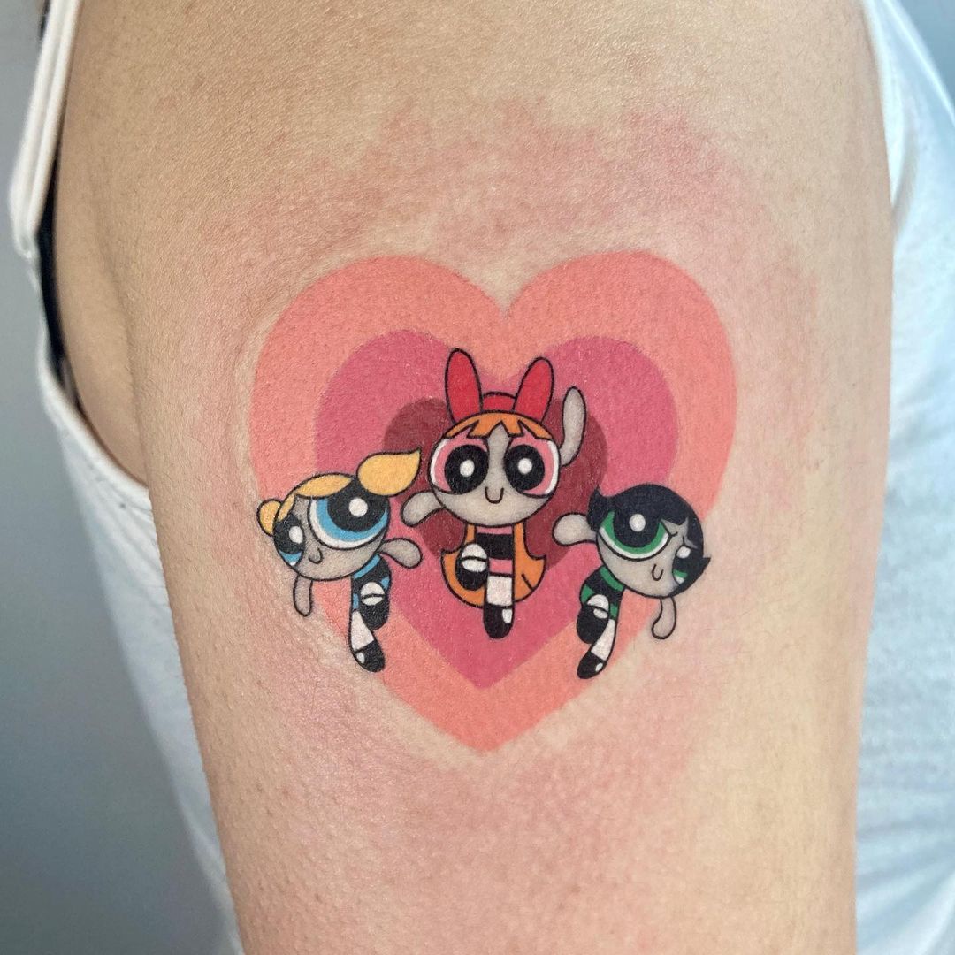 Powerpuff girls tattoos for best friends