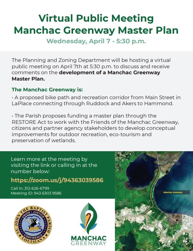 St. John the Baptist Parish on Twitter "The Planning and Zoning Department will be hosting a