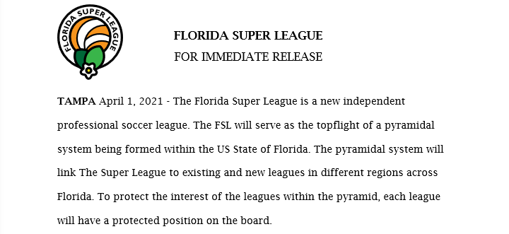 Florida is a player's paradise
Great weather
no state taxes
easy travel for fan & clubs.
Culture, Art and non-stop entertainment.
#FSL #Superleague #Florida #nofednoproblems #newbeginnings #forplayersbyplayers