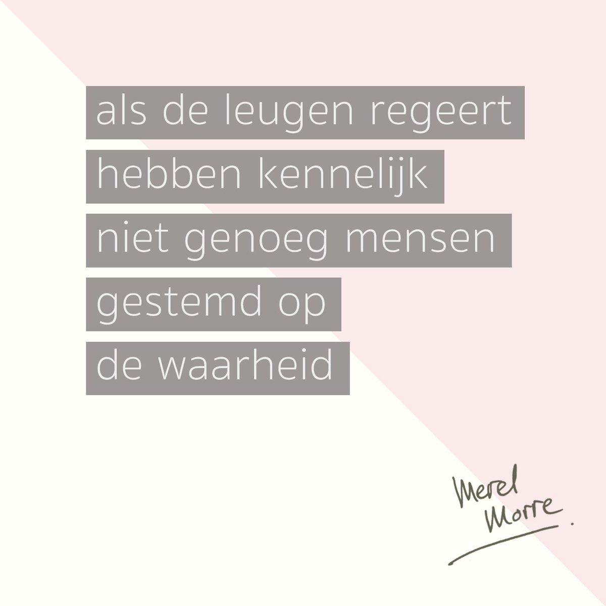 MerelMorre's tweet photo. Als de leugen regeert 

#omtzigtdebat https://t.co/IQchoRdpi4