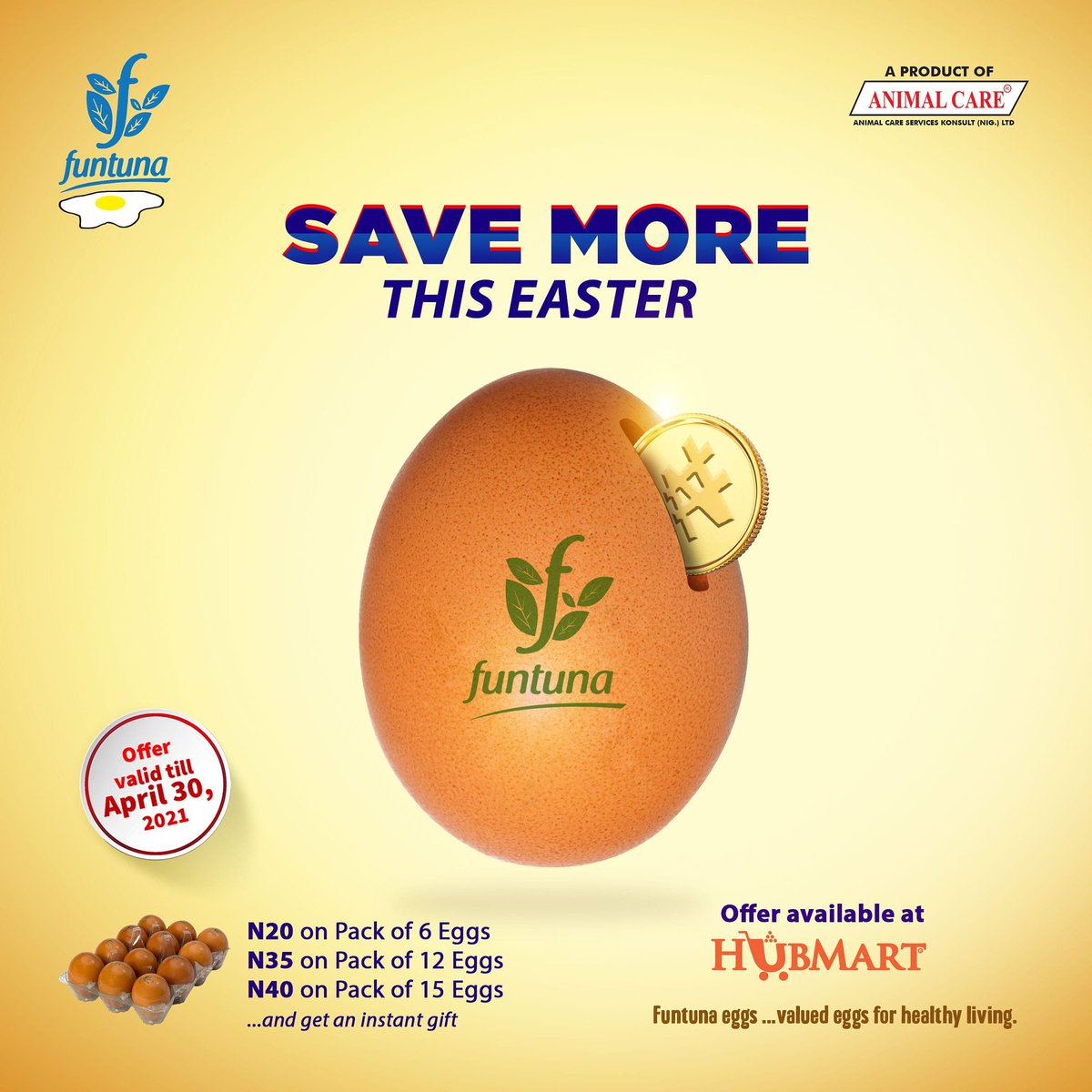 Save more this EASTER...
🥚🥚🥚
Visit any of our stores
35 Adeola Odeku V.I
26 Isaac John GRA Ikeja
Block A10 plot 2&amp;3 Admiralty way Lekki Phase1(Lennox Mall)
Plot 68 Ogunnusi Road, Omole Scheme 1.

#Hubmart #HappyEaster #Easter2021 #shoppinginlagos #shopping