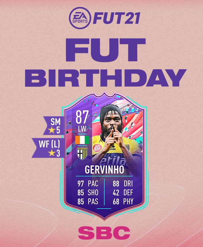 Merci à @EASPORTSFIFA de rendre hommage à Gervinho à travers le #FUTBirthday. Une note à 5 étoiles 🌟 🌟 🌟 🌟 🌟  de gestes techniques pour la panthère nationale 🇨🇮🇨🇮🇨🇮.

#FUT #FUT21 #FUTChampions #FIFA21