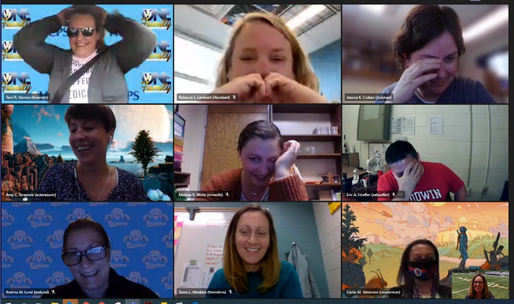 jgknighton's tweet photo. .@amykatie77, "you're on mute!" "Still can't hear you."  "Try clearing your cache?"
Otherwise a very productive meeting😉. 
❤ our team and fearless leader!
#AprilFools #isitspringbreakyet https://t.co/TxgL1944OT