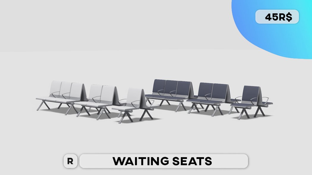 RobloxRAVAL's tweet photo. The new Waiting Seats are now out! You can buy them now at our HUB! https://t.co/Gx7GuCRVUY