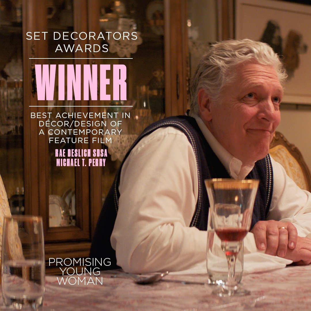 To our incredible set and production design teams on PROMISING YOUNG WOMAN. Congratulations on the win! #SDSAAwards
