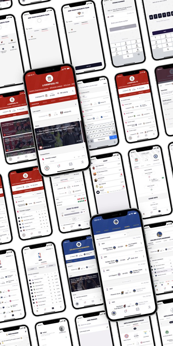 The app Bien.Studio was working on for almost 2 years is finally out. Download it and start following your favorite club - sportening.com #appdesign #sportapp #sportening #UX #UI #bien #dribbble #awwwards