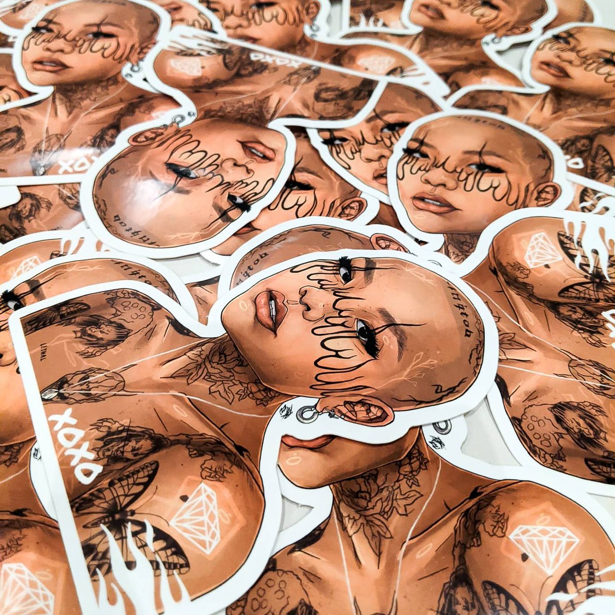 madebyJAYR's tweet photo. Made some stickers of my artwork, what y'all think? 🤍✨ https://t.co/cAY8bLvjuY