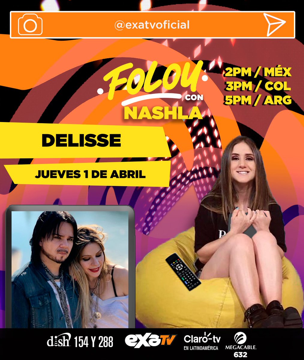 MUY FELIZ!!!! 🙏🥳 Hoy junto a <a href="/PitCristian/">Cristián (Pit) Moya</a> y nuestro dúo <a href="/delissemusic/">DELISSE</a> seremos los invitados al programa #Folou del canal <a href="/exatv/">EXA TV</a> en #México!!!! 🇲🇽❤️ #exa #ponteexa #mexico #musicoschilenos #vamoscontodo