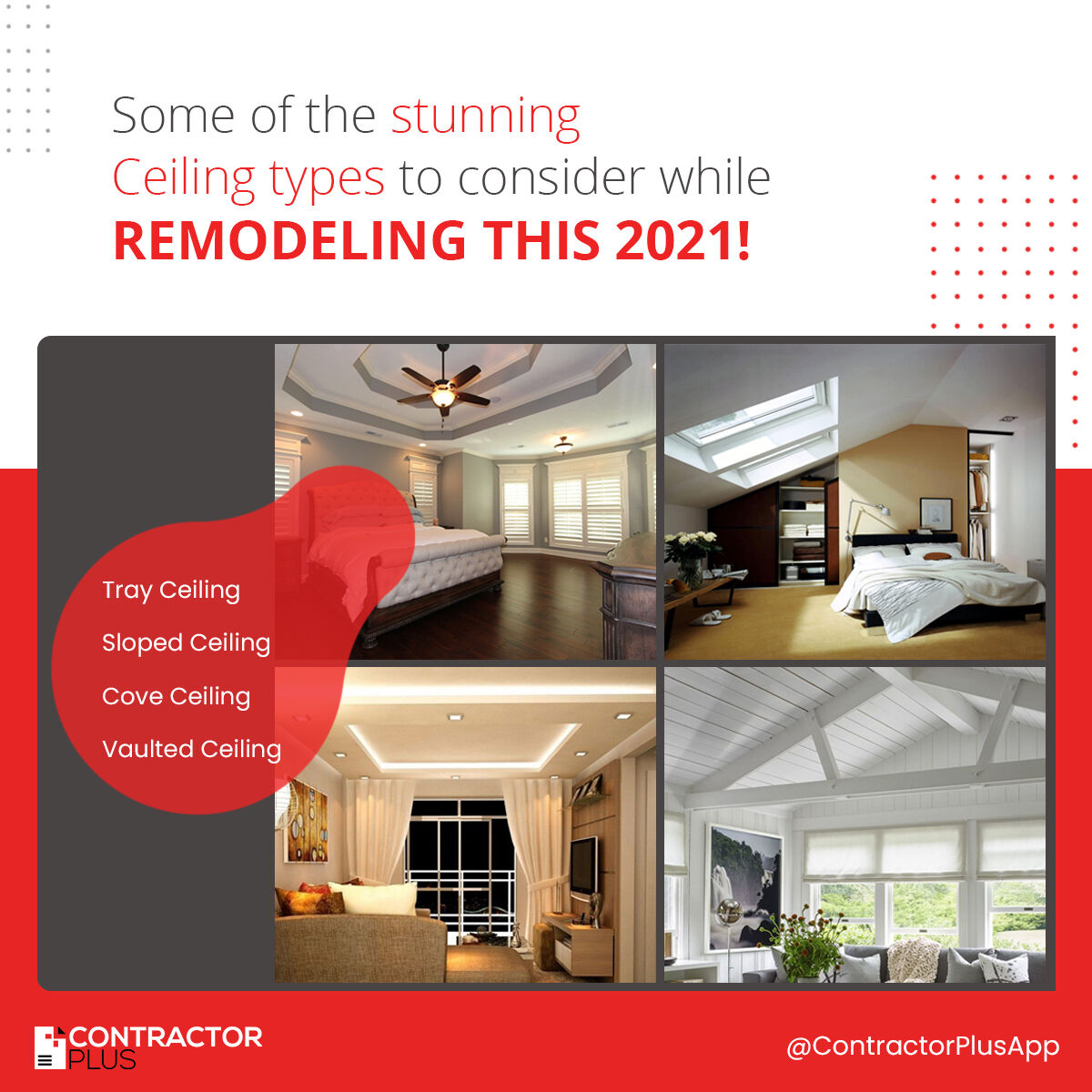 cplusapp's tweet image. Tray Ceiling and Cove Ceiling both would look beautiful with lightning installed within them, Looking for a licensed Contractor? Visit ContractorPlusClub.Com and hire the BEST that are within your location and budget!✔️

#ContractorPlus  #CeilingTypes #LivingRoom #OnBudget