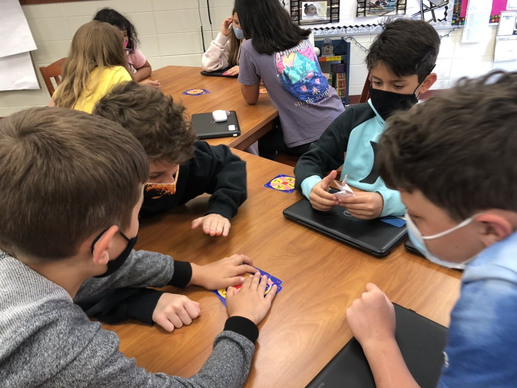Vmosergwc's tweet photo. Playing 24! Itโs a blast and makes us use all of our mental math skills!@CarverES_RH #DayBeforeSpringBreak https://t.co/WYv0uGxbir