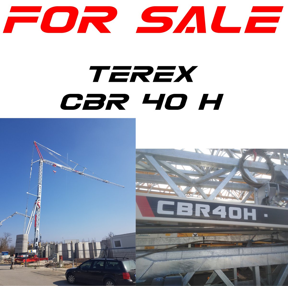 For sale Terex CBR 40 H 2021

#xl_used #terex #terexcranes #cranes #towercranes #selferectingcranes #construction