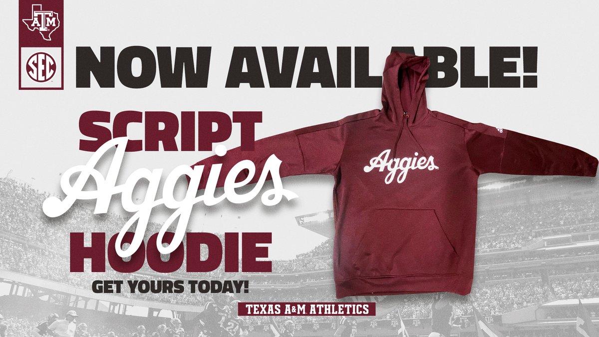The #12thMan has spoken...it's finally here! 🙌

Get yours now: ⬇️
🛒 aggi.es/scripthoodie

#GigEm