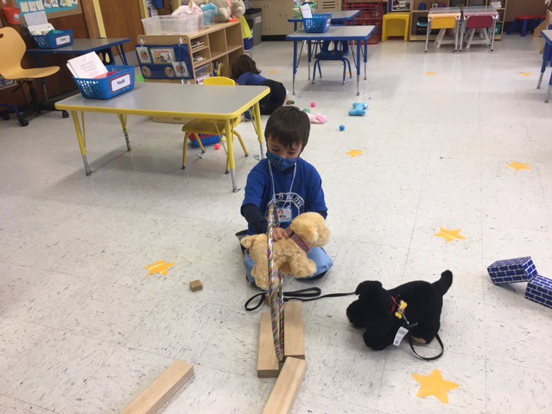 JessicaMonacoNB's tweet photo. Pre-K is “PAWS-itively” loving our new Pet/Vet Theme! We are having so much fun being groomers, vets and dog trainers! #nbtweets @Tools_PreKTeach https://t.co/QuJwiIs9k2
