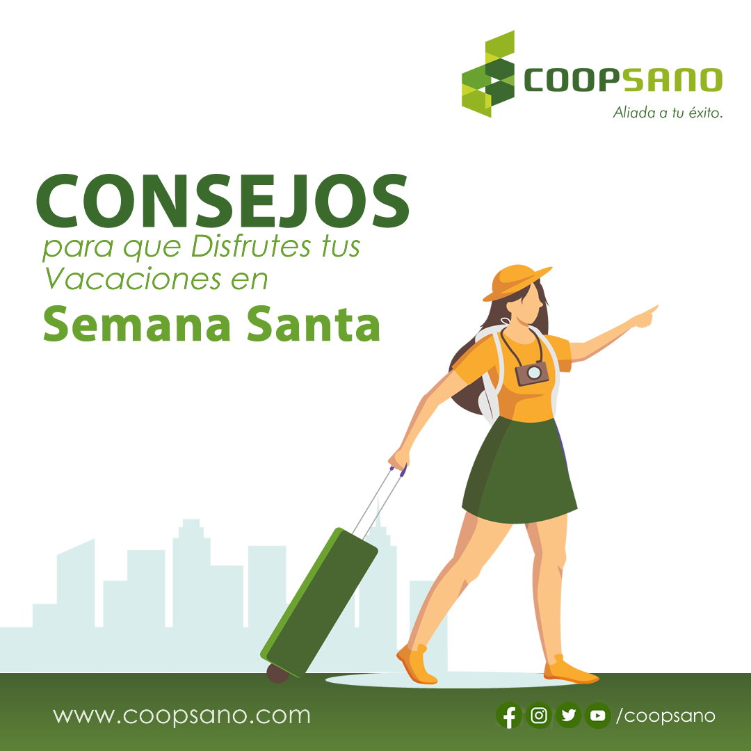 Coopsano's tweet photo. Si vas de vacaciones en estos días, procura aplicar todas las medidas de prevención ante la pandemia y estos otros consejos que te colgamos aquí, para que disfrutes en familia👨👩👧.
#semanasanta2021 #coopsano #semanasantaprevencion
#consejossemanasanta https://t.co/rByt22jyK9