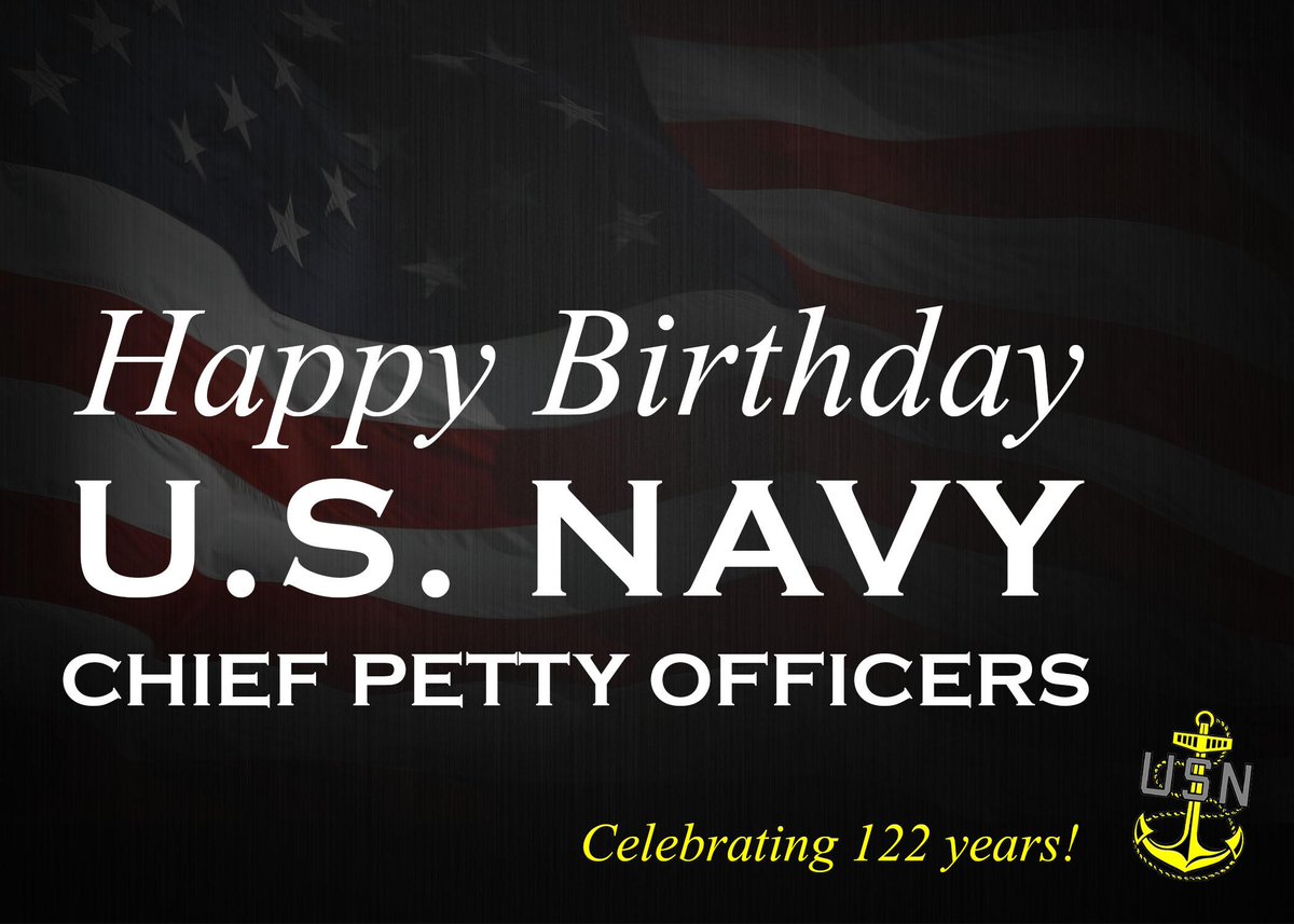 The position of chief petty officer as we know it, was officially established April 1, 1893. Today marks Navy Chiefs Birthday. Happy birthday to all my brothers ans sisters out there whom proudly serve as a chief petty officer. #NavyChiefNavyPride #ForgedBySeaThe #SemperFortis