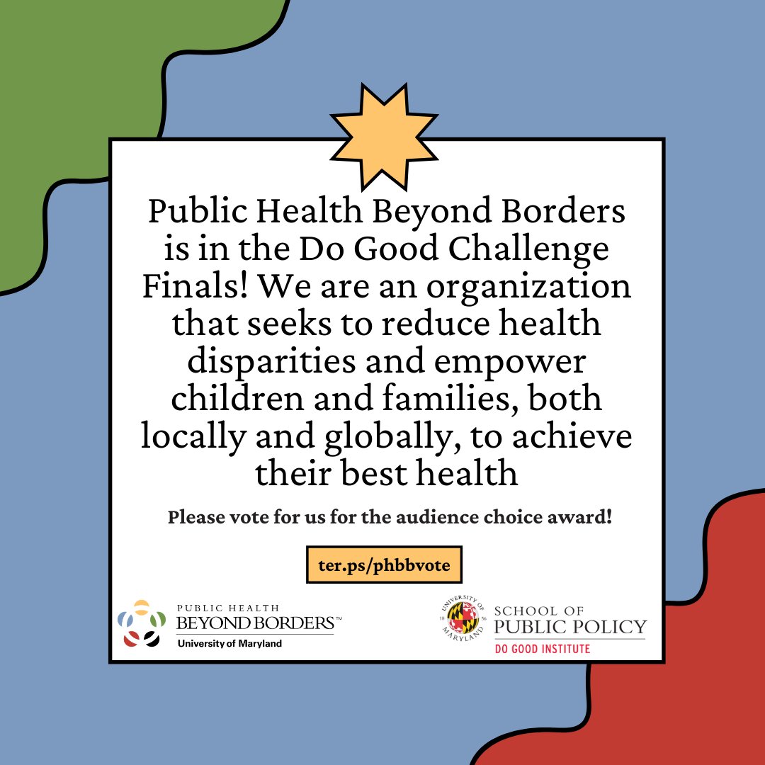 Public Health Beyond Borders is participating in the Do Good Challenge and we are pleased to announce that we have made it to the finals! Voting starts April 8 and we would greatly appreciate if you could vote us for the audience choice award at ter.ps/phbbvote!