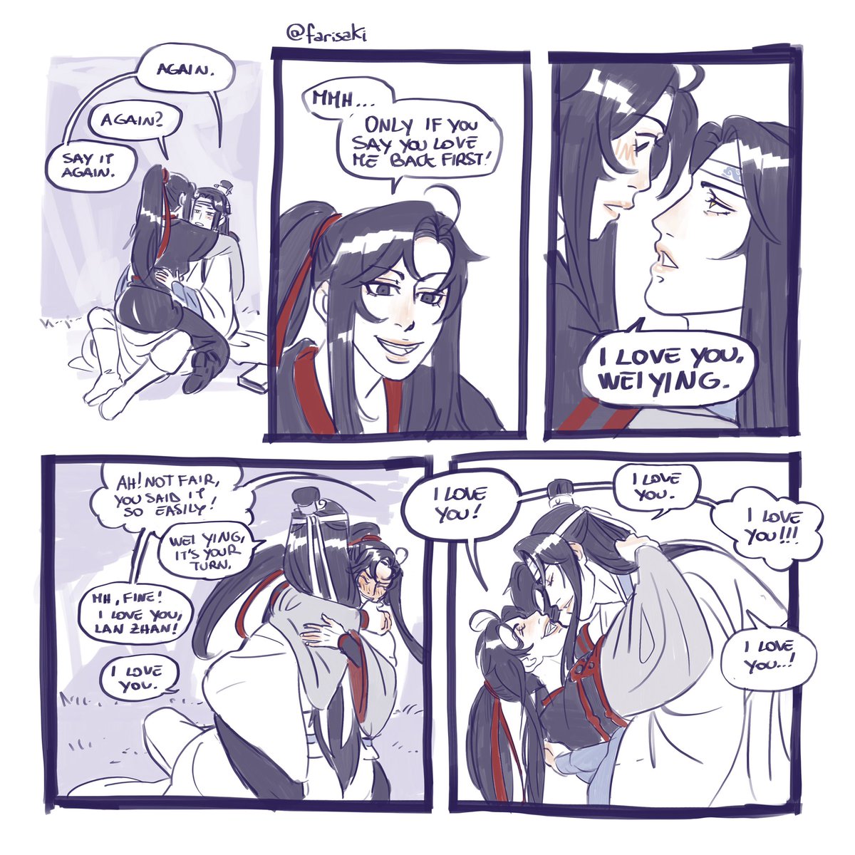 farisaki's tweet photo. I love you!

#MDZS #WangXian https://t.co/RuOtIeI8UX