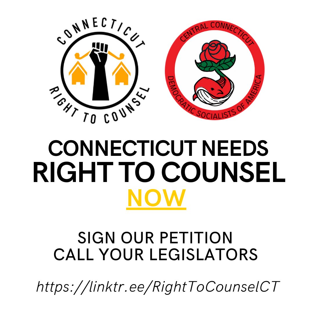 ConnecticutDSA's tweet photo. Why should @GovNedLamont commit money from the $2.6 BILLION Connecticut received through the American Rescue Plan Act to #RightToCounsel for Evictions? Equal rights, racial justice, & an equitable post-pandemic economy. Call today to #FundRTC: https://t.co/hFfjl1cPXu https://t.co/iA0m96YNDx
