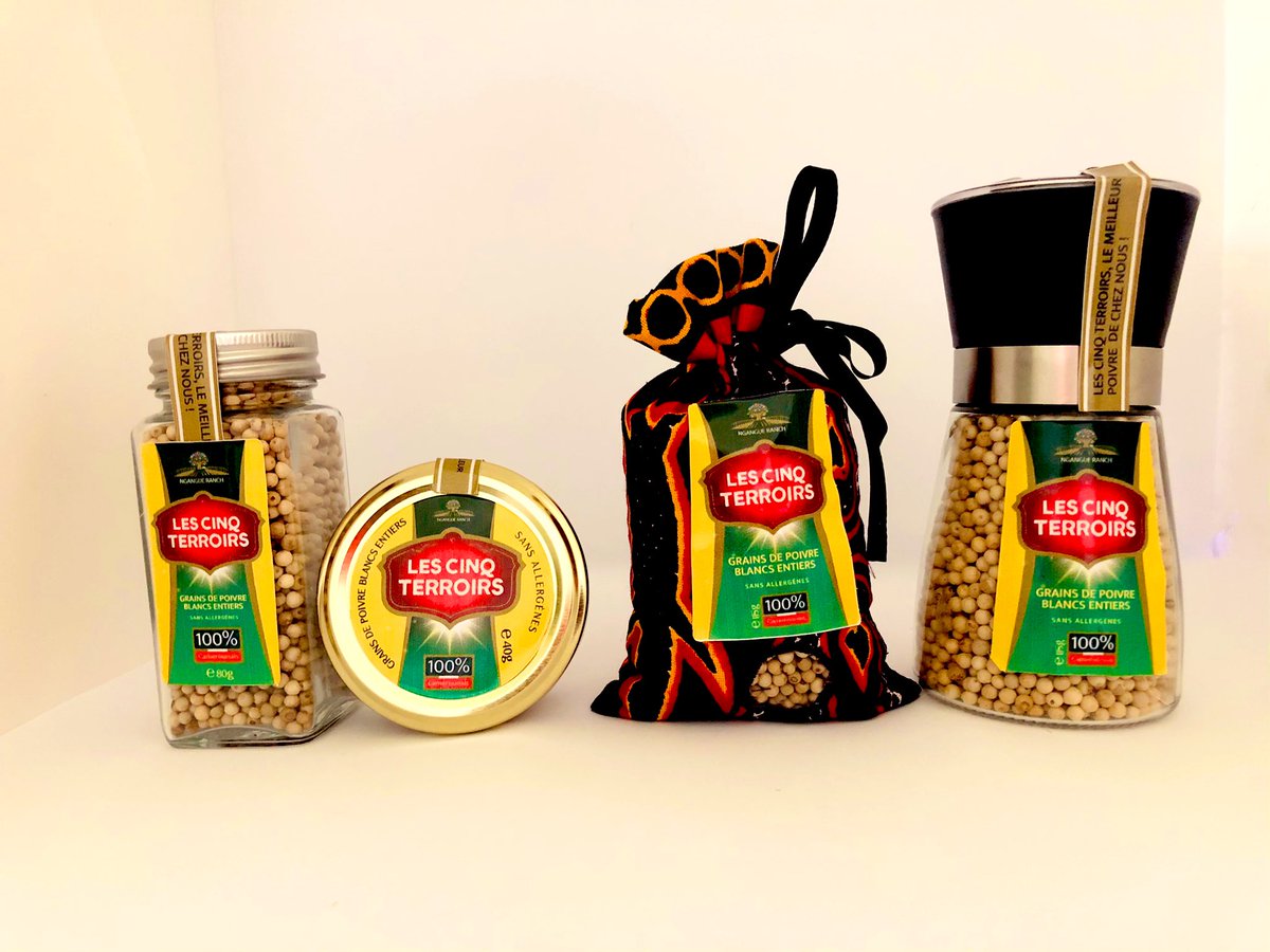 Poivre5Terroirs's tweet image. Comme annoncé dans notre communiqué du 30 mars 2021, la marque  Poivre du 237 est devenue Le Poivre Les Cinq Terroirs. Voici donc notre nouveau branding #Poivre5Terroirs #MadeInCameroon #MadeIn237 #Poivre