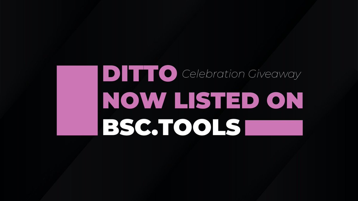 bscdottools's tweet photo. The first elastic supply token on #BSC - @dittomoney_ has just been listed on https://t.co/WD3iaXeVoO. 

$DITTO traders can now track price movement, charting candles on our platform to make better investment decisions!

To celebrate the listing, we would like to give out: ⤵️⤵️⤵️ https://t.co/7eQxIWkCJd