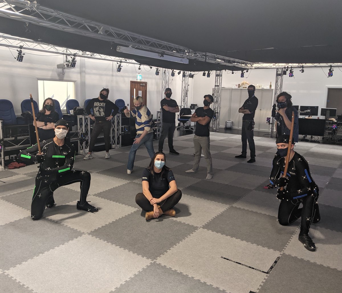 Here’s a sneak peek at something we've been shooting with our friends at @dimensionstudio. A week filled with stunts and sword fights from @lulasactor & #micaheltantrum, filmed by #kippertieltd #epicgames #unrealengine #realtime #digitalhumans #avatars #virtualproduction #mocap