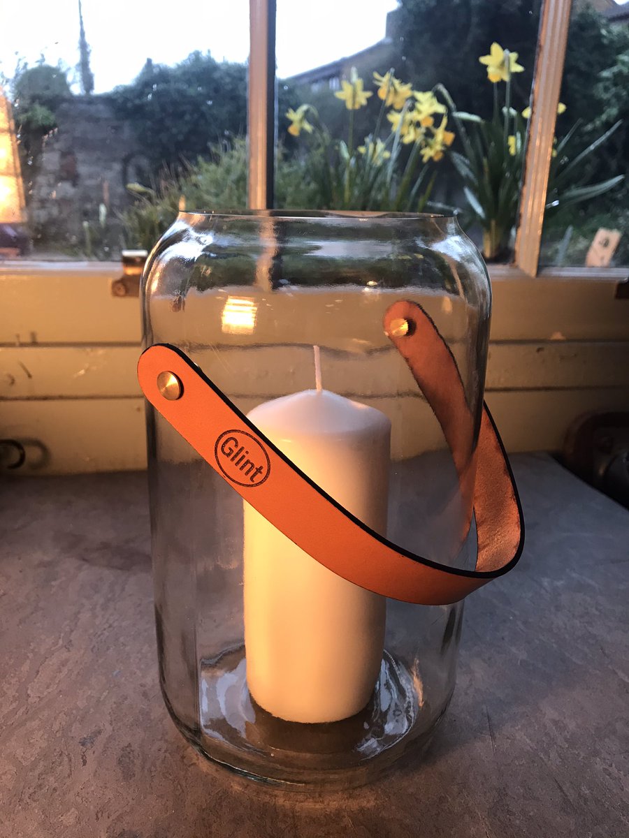 glintwk's tweet photo. Summer outdoors? Our new hurricane lamp launched today. For Irish summers when there is a breeze or a candle wax messer, these protect your candlelight from both!#madelocal #reuse A new life for catering pickle jars #shoplocal #sandymount https://t.co/F2xqZ578VJ