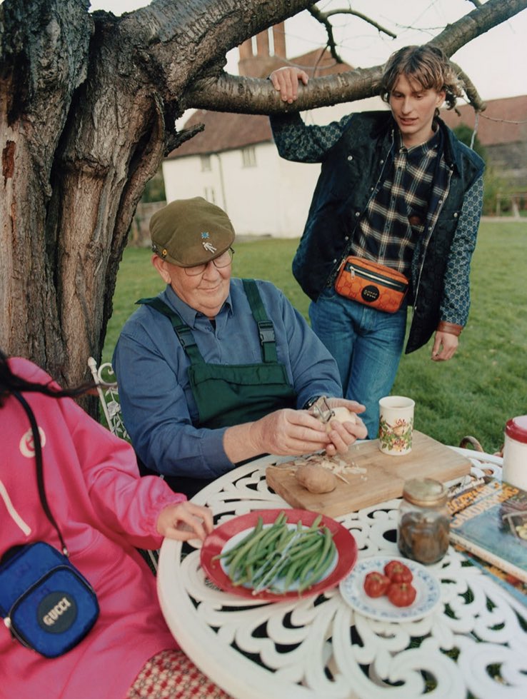 sophxthompson's tweet photo. Absolutely obsessed with gucci using gerald aka twitter veg-growing king in their latest campaign https://t.co/mi8nMRFAAa