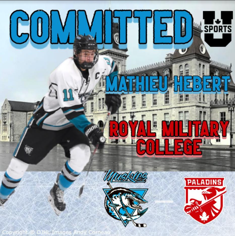 LindsayMuskies's tweet photo. Commitment 🐟

Congrats to our Captain @Math_hebert on taking his talents to @USPORTSca @RMCMensHockey.

As an organization we could not be more proud to see his hard work and dedication over the last 3 season pay off.

#CaptainOCaptain #OnceAMuskie #AlwaysAMuskie https://t.co/4sdsX0BlRe