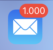 Dubious Achievement unlocked: “Has exactly 1000 unread (ignored) emails”.
