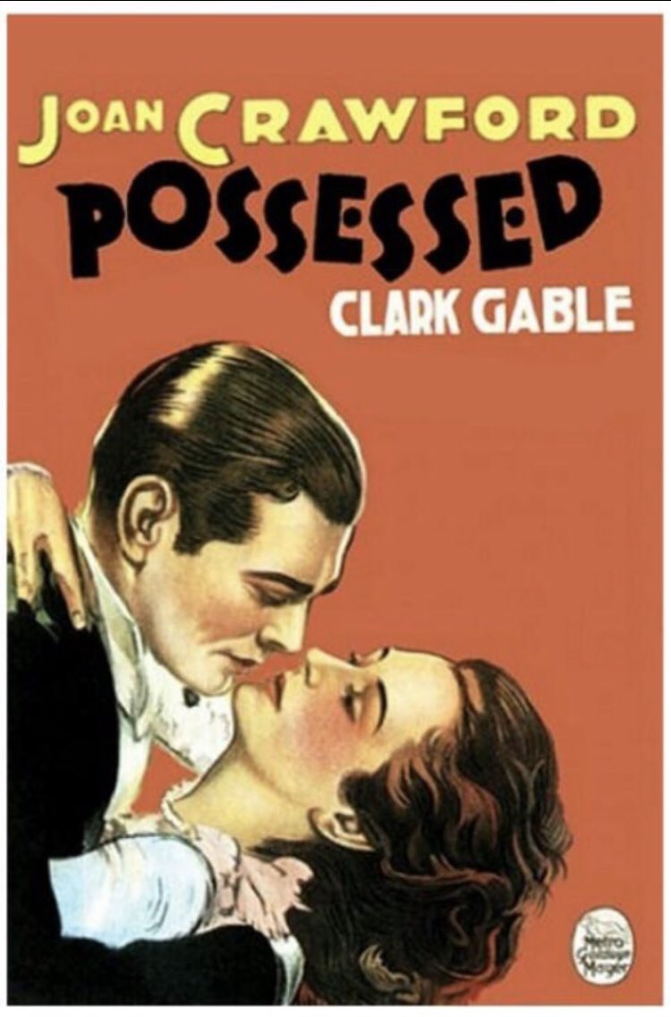Day 1 of  #PreCodeApril: Possessed (1931), starring Joan Crawford and Clark Gable. Crawford plays a money-hungry factory girl who meets Gable’s handsome New York lawyer, but he’s only interested in her as a mistress. (He’s been burned before, see?)  #PreCode