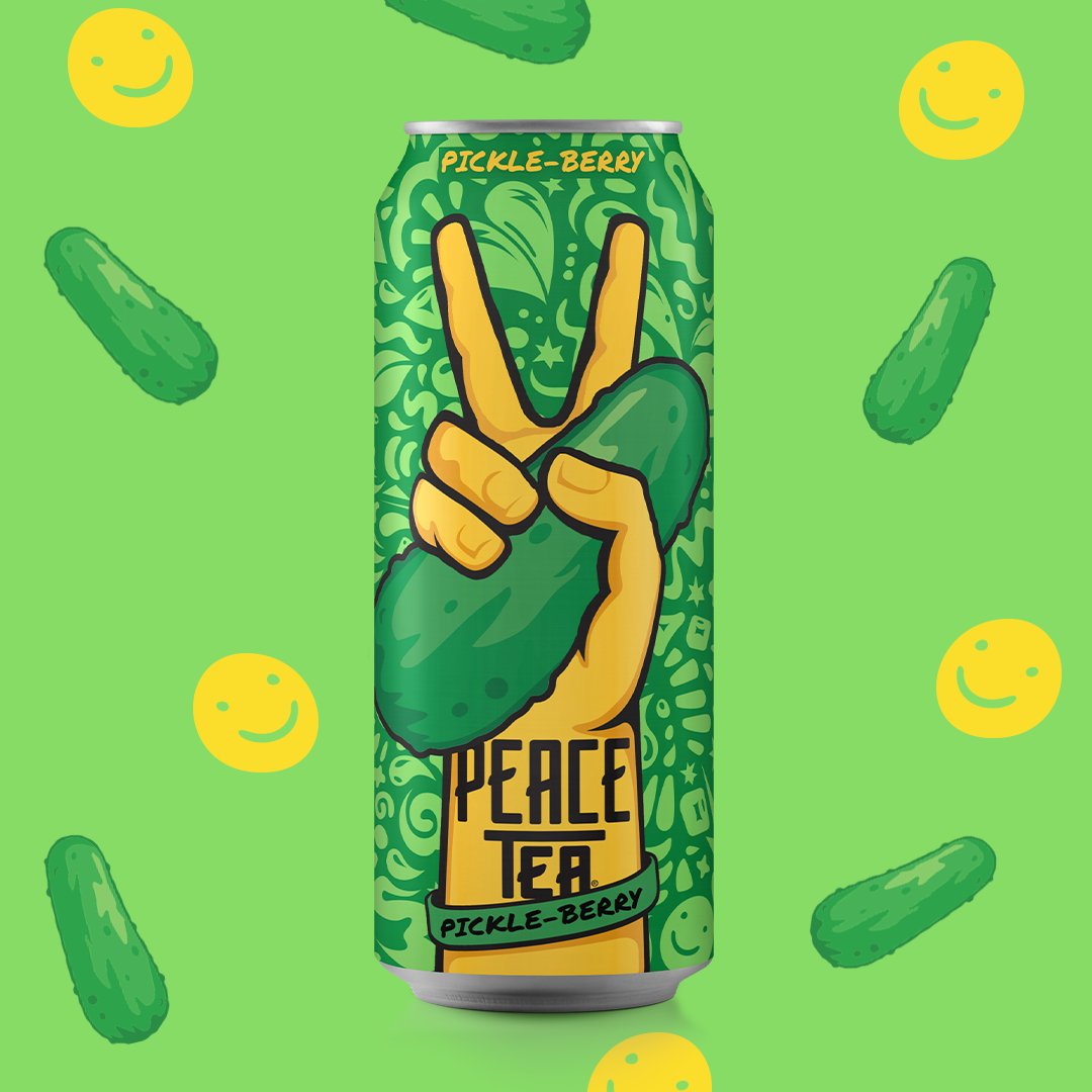Peace Tea Sur Twitter : "Introducing Our Newest Flavor, Pickle-Berry! This Extremely Sour Dry Tea Is Sure To Get Your Taste Buds In A Pickle 😂 #Aprilfoolsday Https://T.co/Jbe6Pa6Mvi" / Twitter