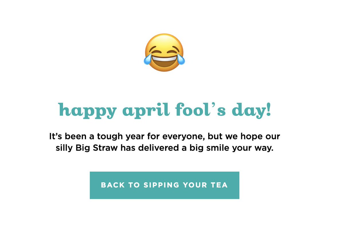 NadjaCada's tweet photo. You got me @DAVIDsTEA 😂 

Subject-line: BIG NEWS for the future of sipping
#AprilFoolsDay #emailgeeks #emailmarketing https://t.co/FxeJFyokux