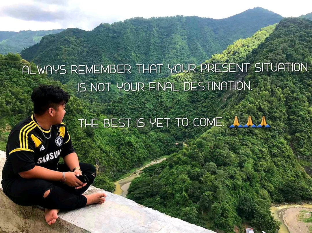 CoachMJ12's tweet photo. ALWAYS REMEMBER THAT YOUR PRESENT SITUATION IS NOT YOUR FINAL DESTINATION .

THE BEST IS YET TO COME

IN JESUS NAME 🙏🙏🙏

#StaySafe 
#StayHome https://t.co/3WsAYYG3Kv