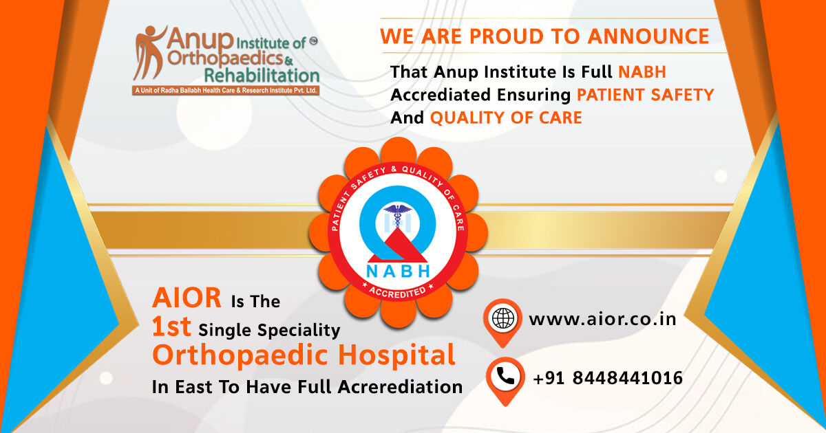 We Are Proud To Announce.That Anup InstituteIs Full NABH Accrediated Ensuring Patient Safety And Quality Of Care AIOR Is The 1st Single Speciality Orthopaedic Hospital In East To Have Full Acrerediation
#orthopaedics#nabhcertifiedhospital#nabhaccreditation