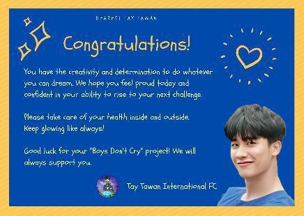 TTawan_Int's tweet photo. Congratulations @Tawan_V for your new song! We are so proud of you. 💙

Today we sent a simple skin care bouquet for you. Admist your busy schedule, don't forget to take care of your handsome face. 😍

#Tawan_V
#BOYSDONTCRYPROJECT 
#BOYSDONTCRY https://t.co/1Xvvx1B4MY