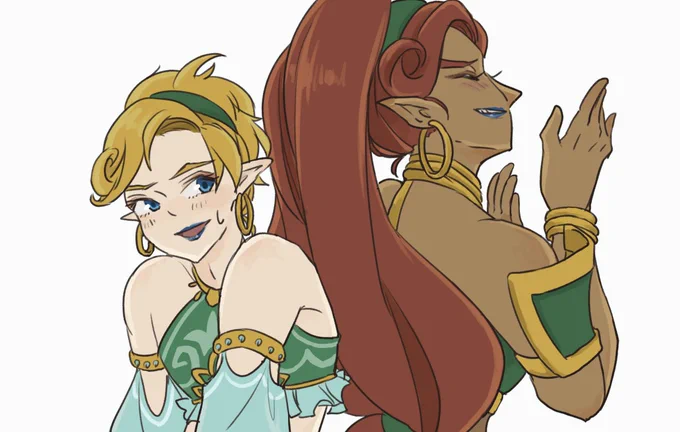 リンク×英傑ヘア#ゼルダの伝説  #ブレスオブザワイルド #BotW #Zelda #zeldafanart 