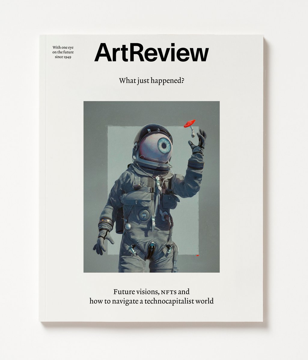 ArtReview_'s tweet photo. ArtReview April issue out now! Future visions, NFTs and how to navigate a technocapitalist world – featuring Pakui Hardware, Lu Yang, Mika Tajima, Maria Lassnig and Win McCarthy. Subscribe now https://t.co/fhyoWwQTAR https://t.co/7ZN4Q2aW7u