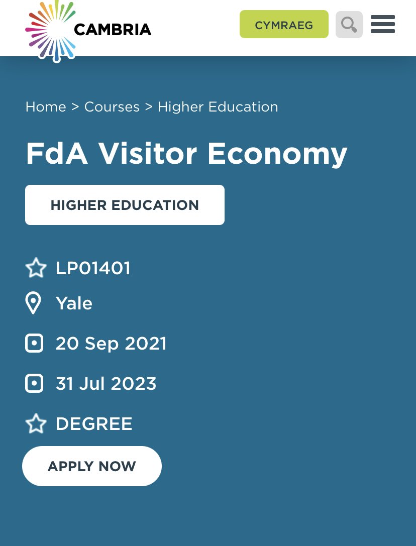 andywoods215's tweet photo. We still have places available on our FdA course. This is a wonderful course for those looking to further their career in Hospitality, Events and Tourism. You will also get to study in our state of the art facilities @colegcambria @DeesideDotCom @wrexham @ThisIsWrexham https://t.co/t3cCm2Yv9L
