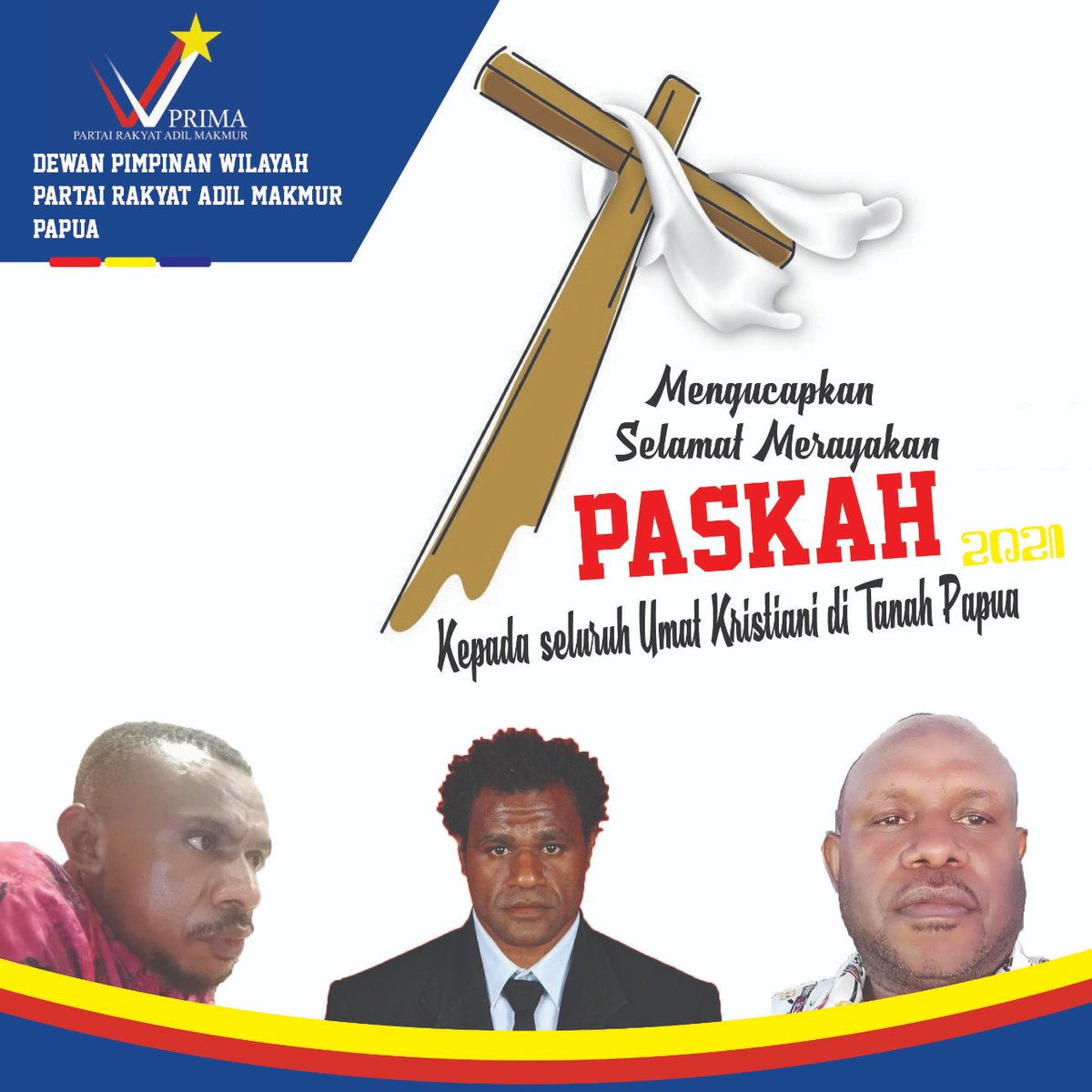 DPW PRIMA Papu mengucapkan selamat merayakan Paskah