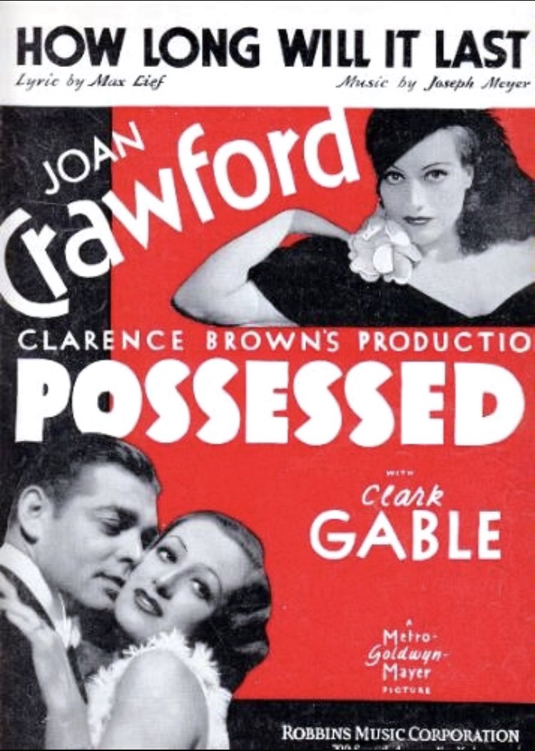 An alternate poster and an international poster for Possessed. The Swedish one (Hans Älskarinna) translates as His Mistress.  #PreCodeApril