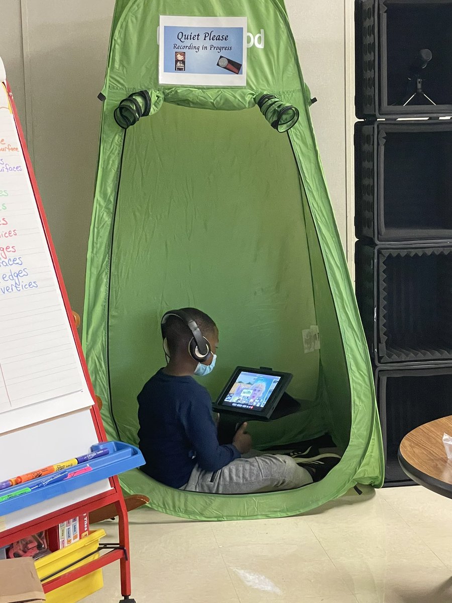 ButlerVicki's tweet photo. Finally able to use our new recoding booths.  @LEFforLISD https://t.co/AM9QiDf5SN
