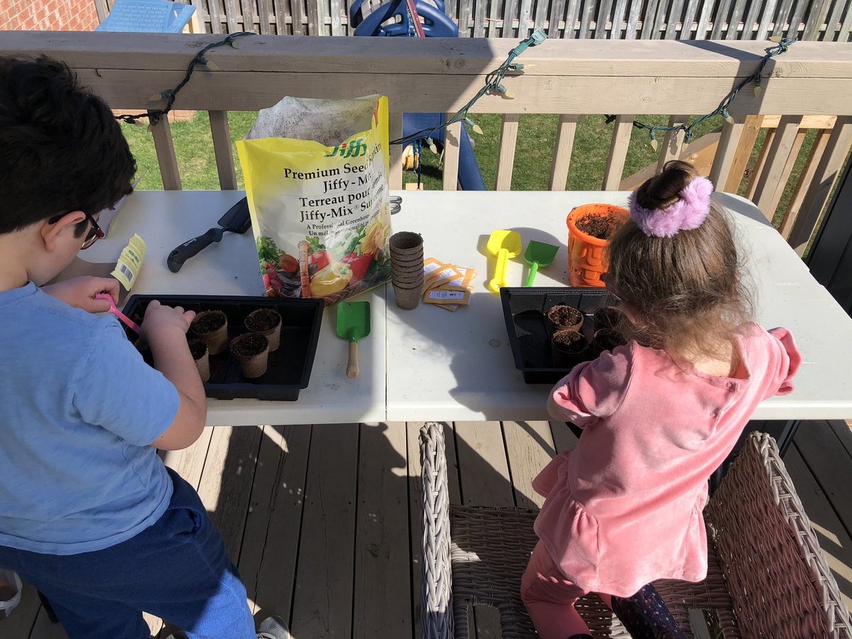 MottolaPeter's tweet photo. Our little gnomes emerged last weekend to plant our first batch of seeds 🌱 https://t.co/6DZombGn2B
