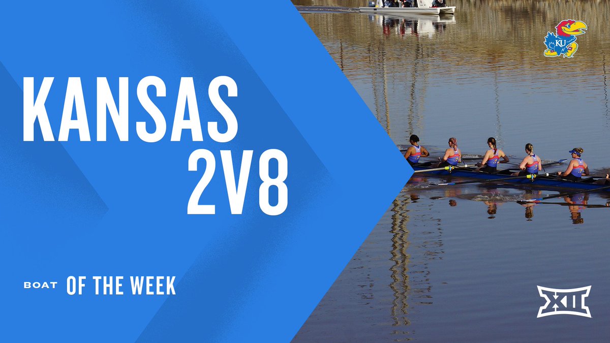 Big12Conference's tweet photo. 🚣‍♀️ #Big12ROW 𝗕𝗼𝗮𝘁 𝗼𝗳 𝘁𝗵𝗲 𝗪𝗲𝗲𝗸 🚣‍♀️

▪️ @KU_Rowing's 2V8

Details ➡️ https://t.co/aD38FDjAyL https://t.co/mMzARGedDw