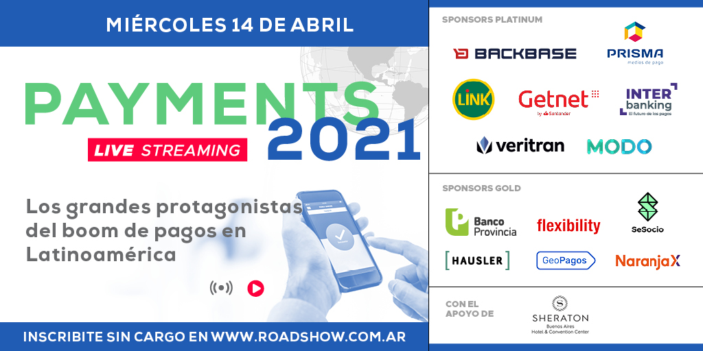 RoadShowOk's tweet photo. Querés vender on line?

No te pierdas #Payments2021

El gran evento de los medios de pago (y de cobro)

Todo lo que tenés que saber para tus cobranzas digitales

Miércoles 14 de abril 9 hs

Los grandes protagonistas del mercado juntos

Inscribite gratis 
https://t.co/n03G7n8X9h https://t.co/TIZxViMXnP