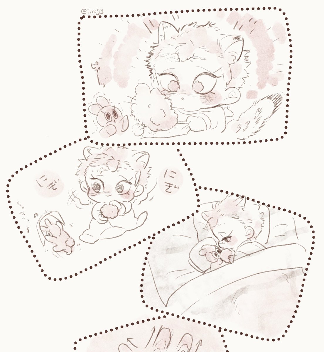 ❄️🐆💤……。。。👼🐰?👼おはぎ⁈ 