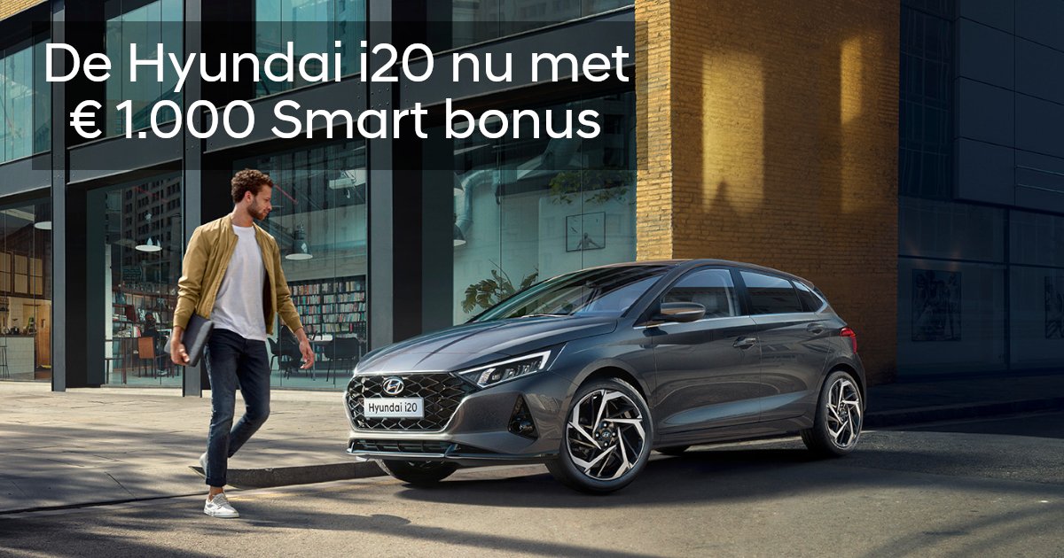 Wanneer u nu kiest voor de nieuwe Hyundai i20, dan ontvangt u een aantrekkelijke korting van € 1.000! ✨ Wegrijden in een nieuwe i20 was nog nooit zo voordelig. Bekijk het model en plan een proefrit:  herwers.nl/hyundai/modell…