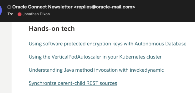 jmjcloud's tweet photo. Oracle Connect Newsletter with links to #orclapex Blogs from Oracle. #orclapex is a first class citizen at Oracle now. https://t.co/wTfNUW2482