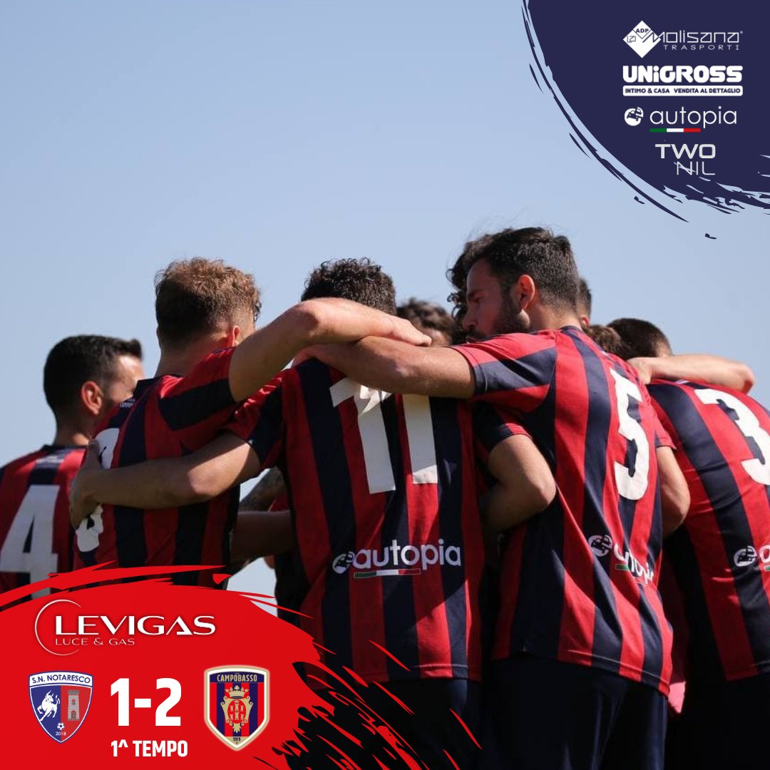 sscampobasso's tweet photo. 🔴🐺🔵 Lupi in vantaggio di una rete dopo il primo tempo: in gol Vitali e Cogliati su rigore!
#NOTCAM 1-2
🔴🇺🇸🔵 Wolves are leading at the end of the first half: marks by Vitali and Cogliati on penalty kick! https://t.co/XVXFbGr2Nn