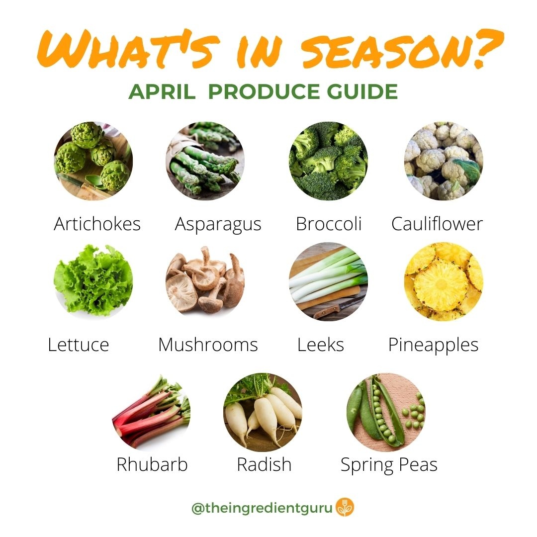 Spring is here and brings with it new foods that are at their peak of freshness. How many of these in-season foods can you add to your diet every day? 

Learn more: theingredientguru.com/AprilProduce